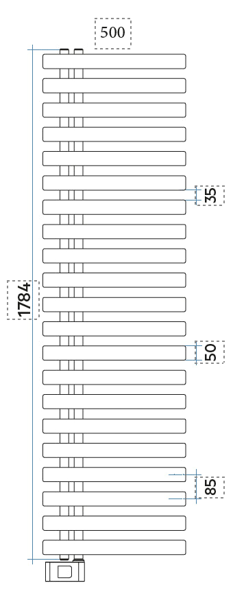Toallero radiador eléctrico Kalimba IRSAP - 5
