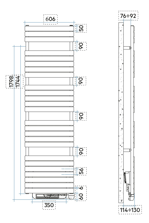 Toallero radiador eléctrico Xilo Air IRSAP - 3