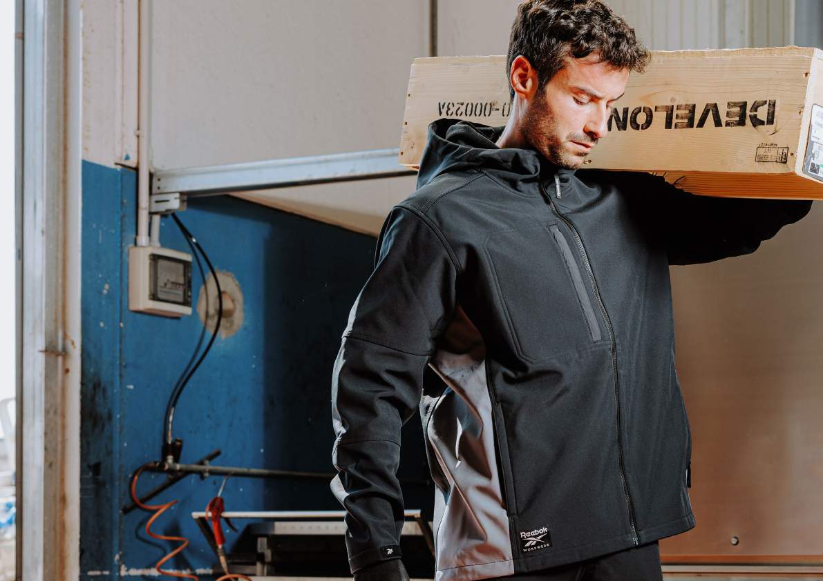Reebok 3-layer technical fabric hooded jacket