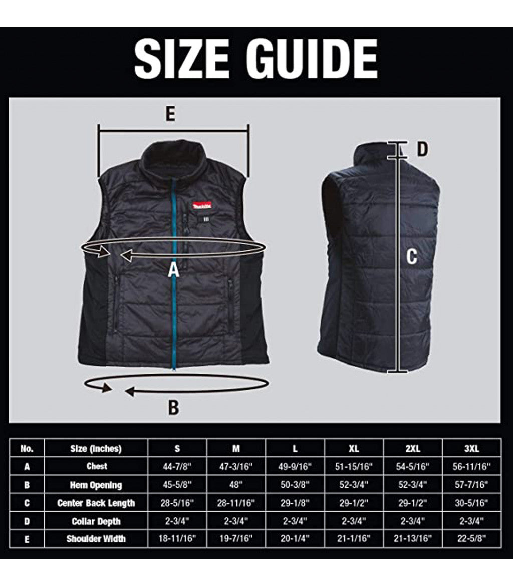Makita 18V LXT Heated Vest DCV202Z