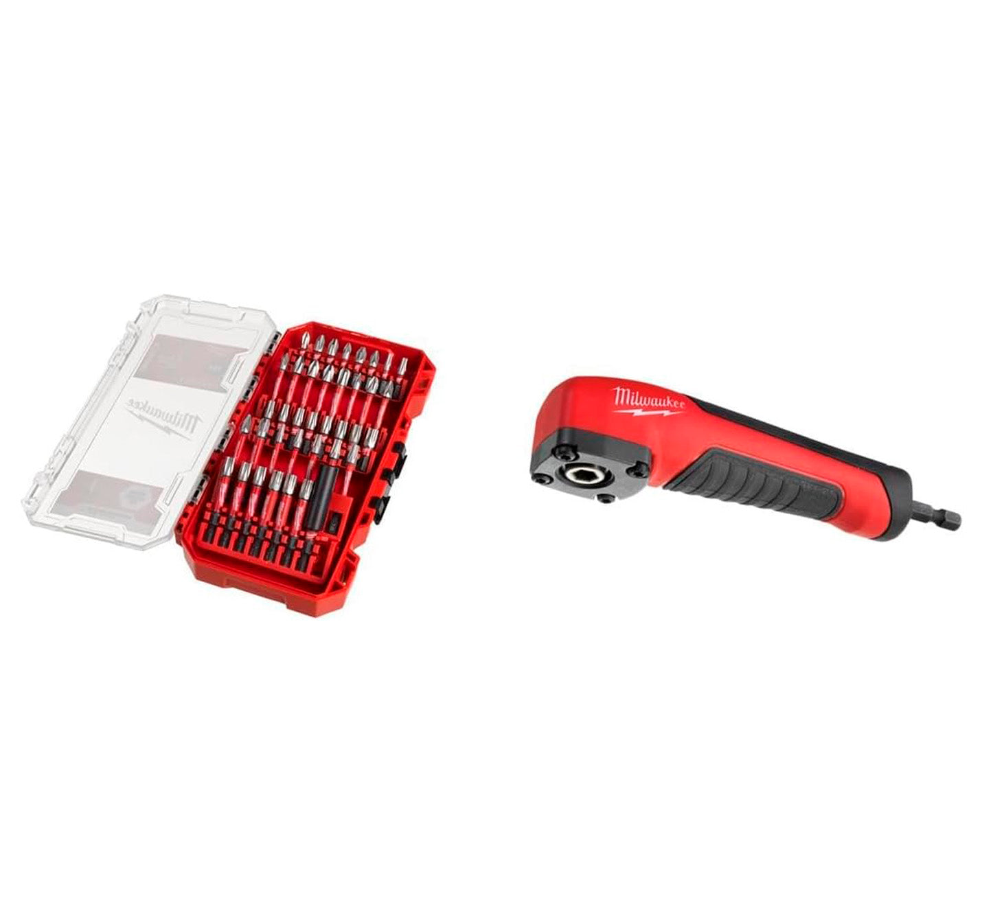 Milwaukee Right Angle Coupling + 38-Piece Bit Set