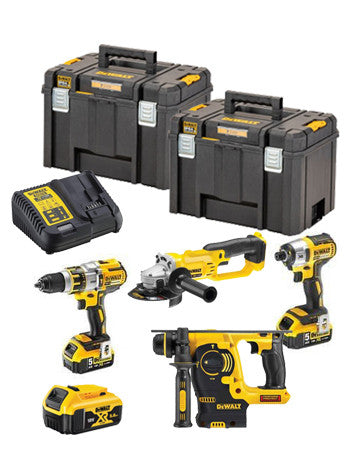 Dewalt DCK483P3T Set - DCH253 + DCD996 + DCF887 + DCG412 + 3 bat 5.0Ah + DCB115 + 2 TSTAK VI