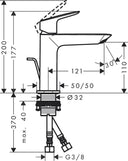 Logis Grifo Monomando de Lavabo 110 Fine cromo Hansgrohe HANSGROHE - 4