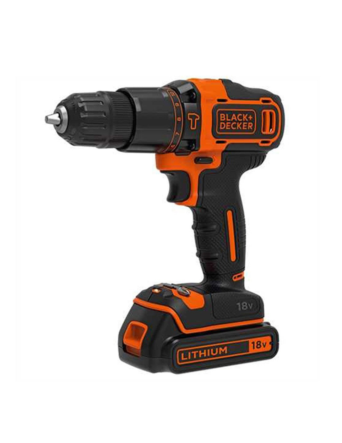 Set Taladro Percutor + Amoladora 125mm Black+Decker 18V + 2 Baterías 2,0Ah y Bolsa de Transporte BCK24D2S-QW BLACK + DECKER - 2