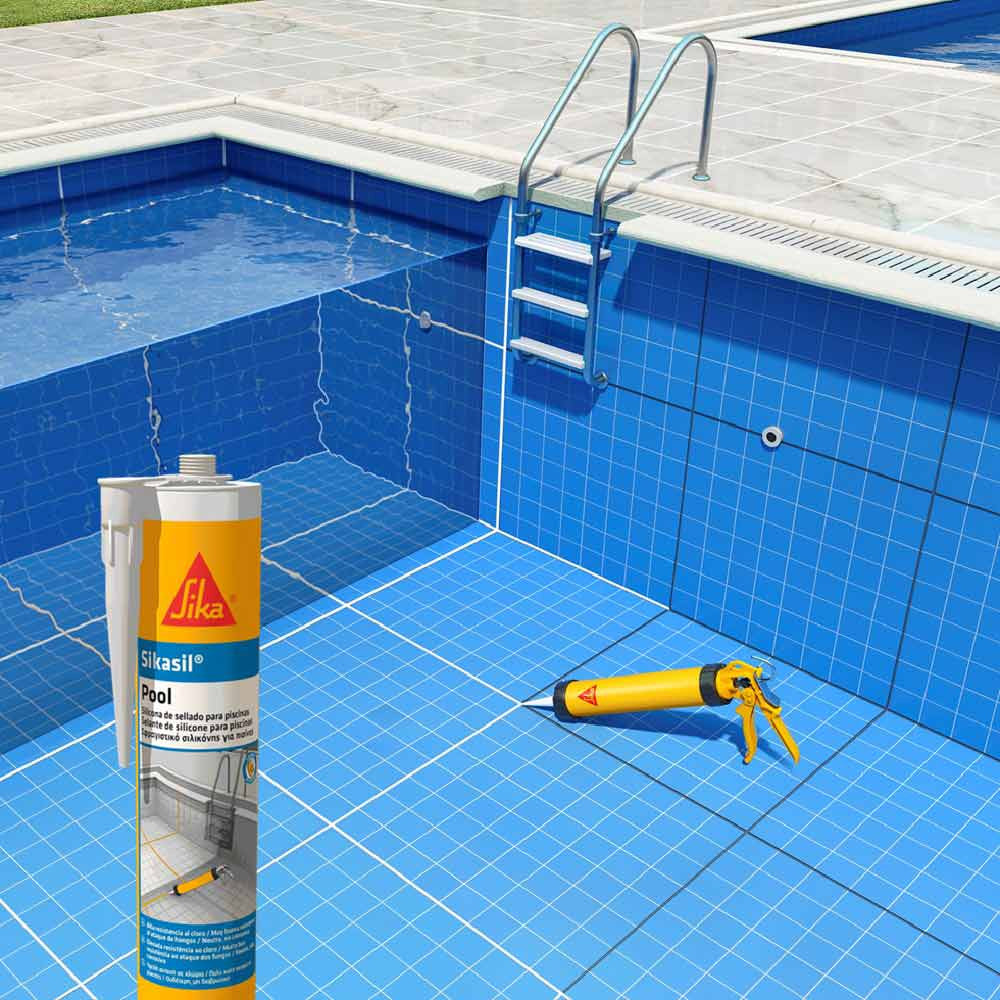 Cartucho sellador para Piscinas 300ml Transparente Sikasil Pool Sika SIKA - 3