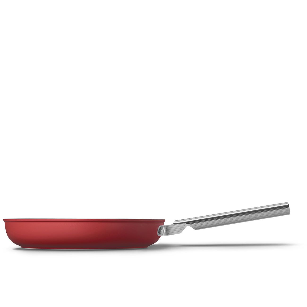 Set of 4 Smeg Matte Red Non-Stick Frying Pans