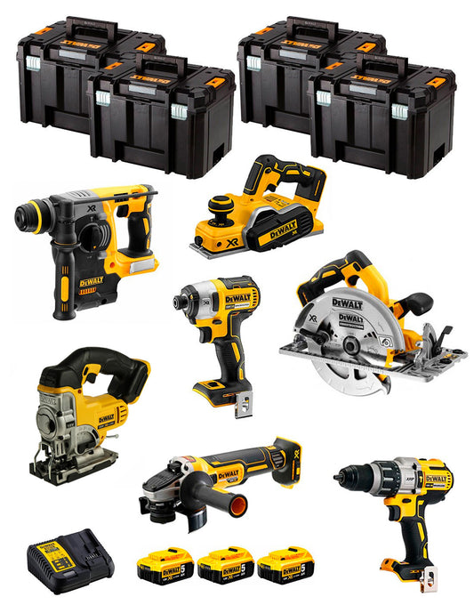 Dewalt Kit 7 tools + 3 bat 5ah + DCB115 Charger + 4xTstak VI Kit DCK770P3