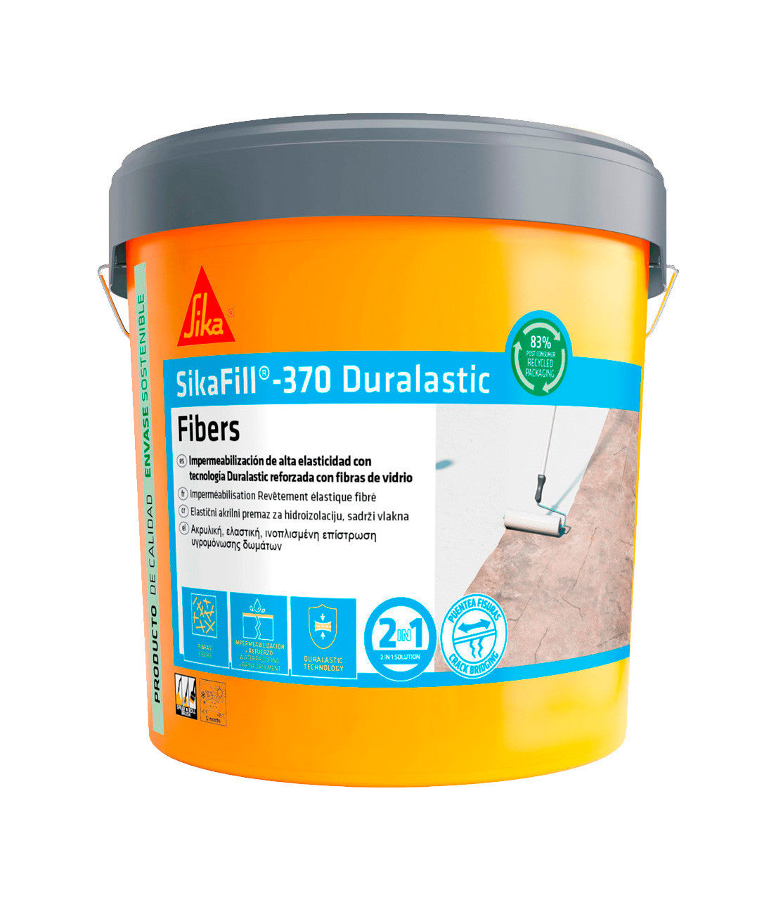 Bote Pintura Impermeable Sikafill-370 Fibras 20kg SIKA - 1