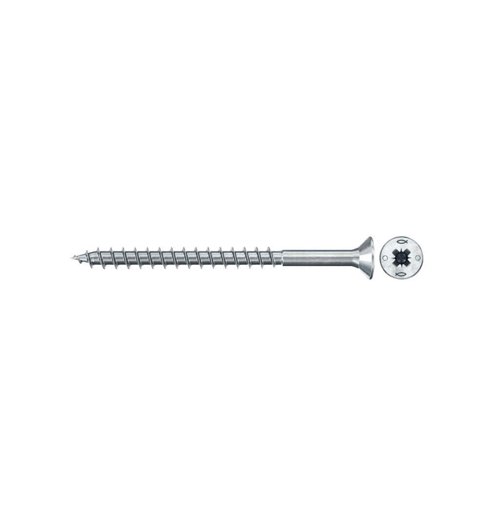 Box of 200 PowerFast FPF II CZP Chipboard Screws with PZ Recess and Partial Thread from Fischer