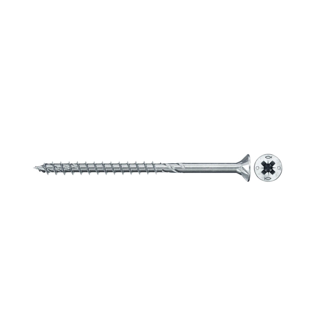 Box of 200 PowerFast FPF II CZP Chipboard Screws with PZ Recess and Partial Thread from Fischer