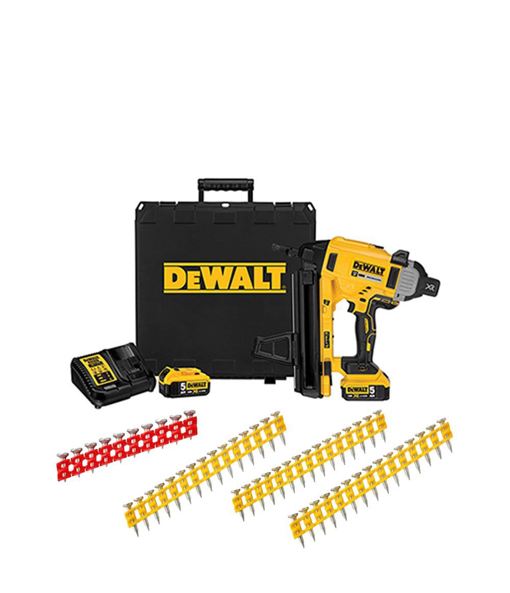 Combo Clavadora de Hormigón y Acero a Batería 18V DCN890P2 + 16.080 Clavos Dewalt