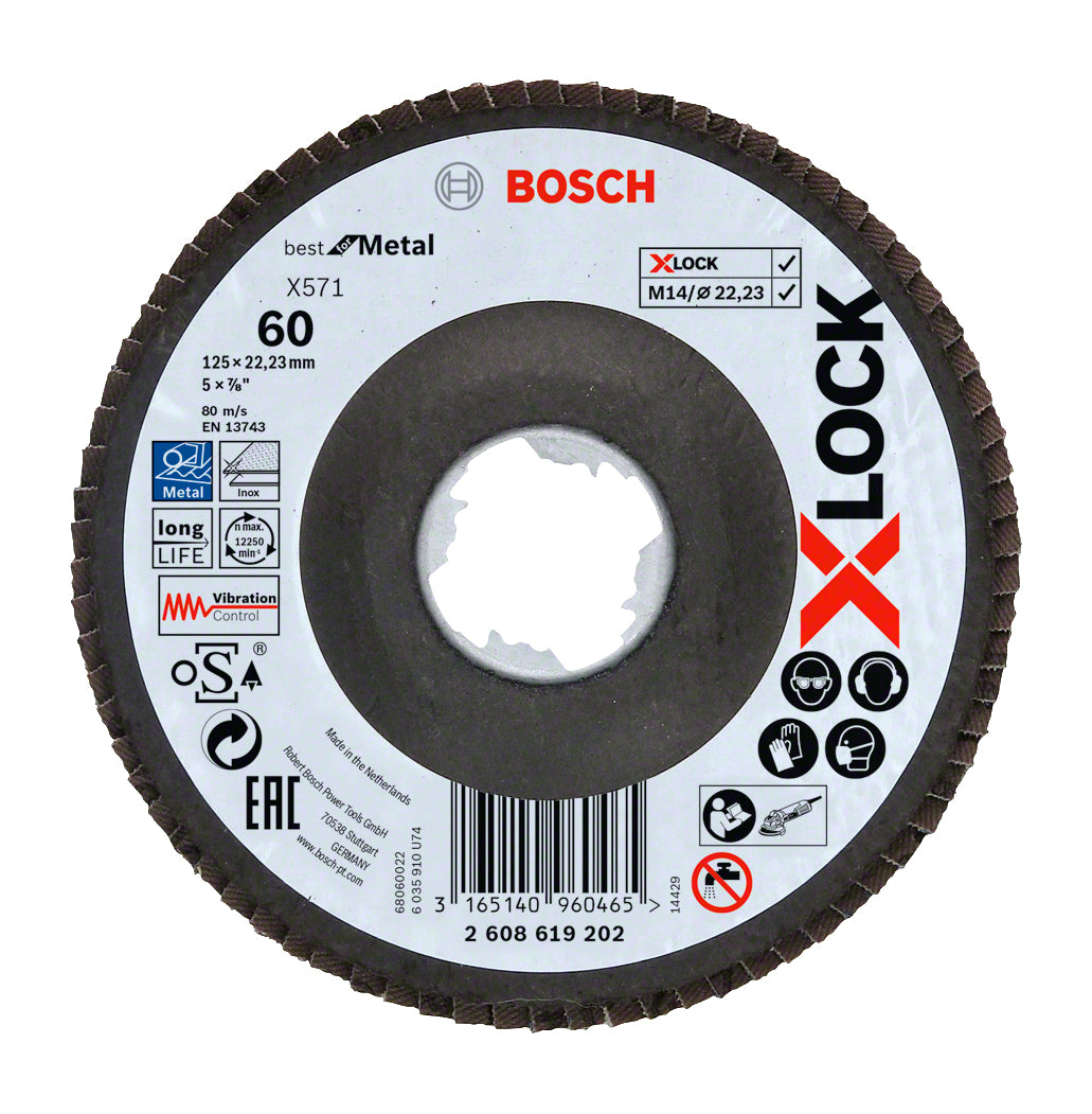 Bosch X571 Best for Metal X-LOCK 125mm Flap Disc