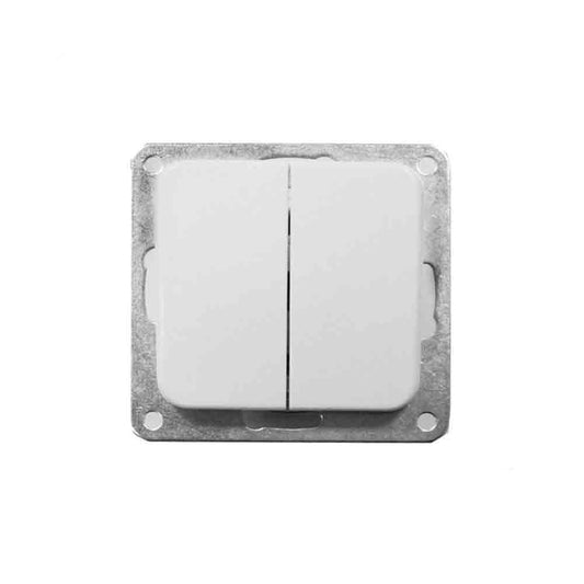 EDM 65306 White Term Series Double Flush Switch