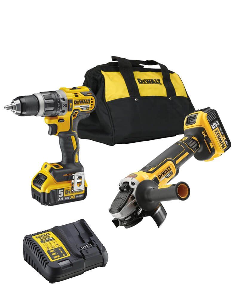 Set Dewalt DCK288P2 18V XR - Amoladora + Taladro percutor + Bolsa + 2 Baterias LI-ION 5,0Ah