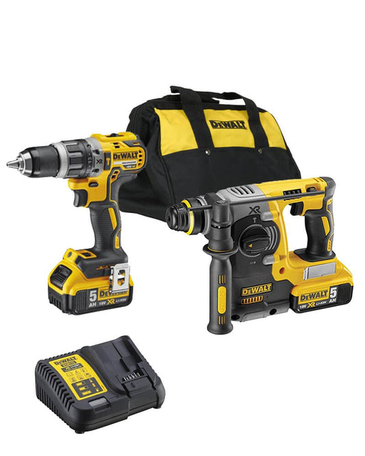 Dewalt DCK289P2 18V XR Set - Electro-Pneumatic Hammer + Hammer Drill + Bag + 2 LI-ION 5.0Ah Batteries