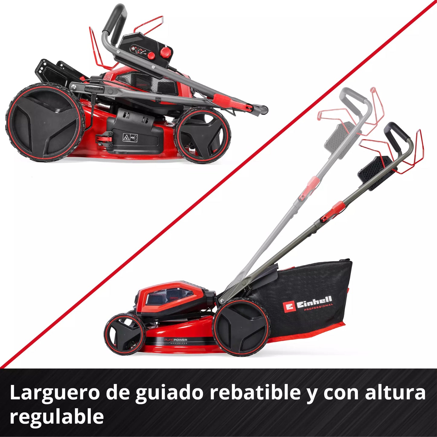 Cortacésped a batería con 4bat 4,0Ah + 2 cargadores dobles GP-CM 36/47 S Li BL Einhell