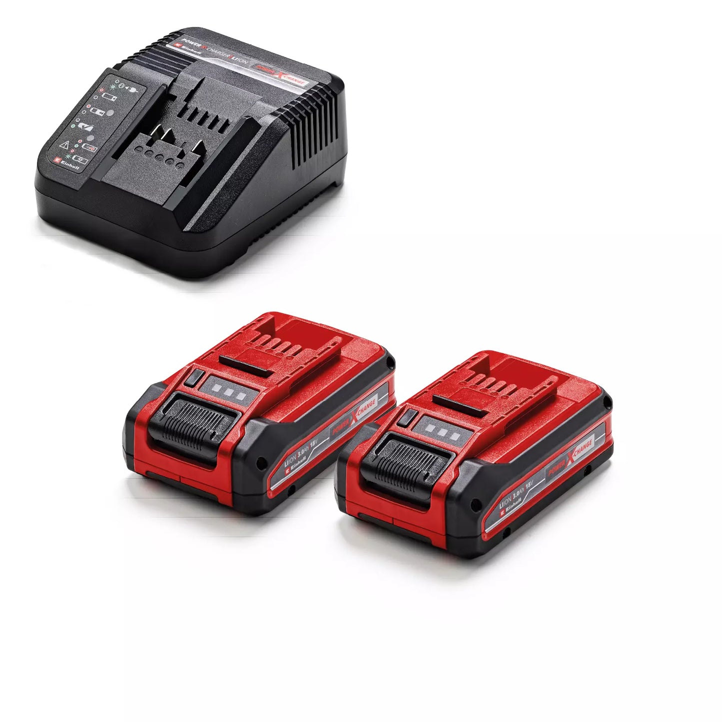 18V Drill + Hammer Drill + Grinder + 2 x 3.0Ah Batteries + Charger Set Einhell TE-TK 18/3 Li +2 (CD+AG+HD)