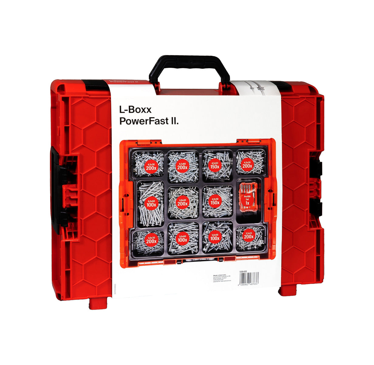 Kit PowerFast II L-BOXX 102 PH 1.800 Tornillos + Set ProfiBit 10 uds Fischer