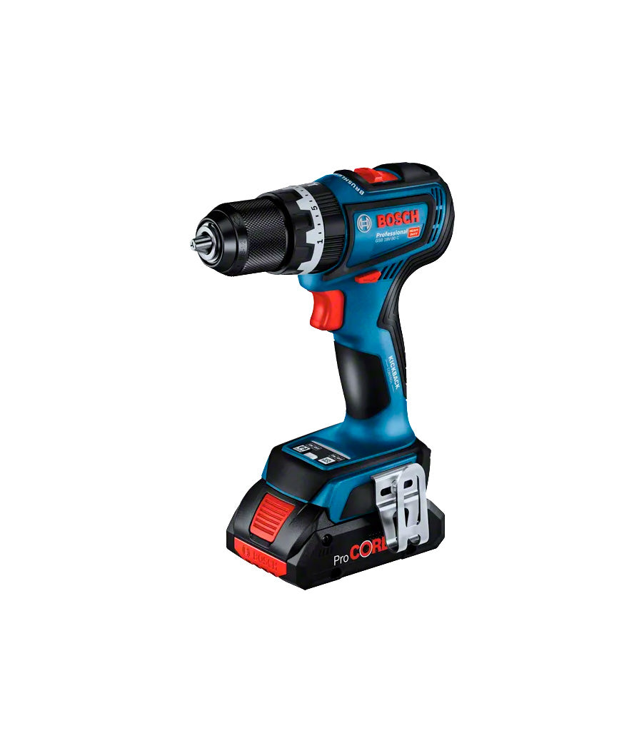 18V Hammer Drill with 2bat 4Ah + Charger + Case Bosch GSB 18V-90 C