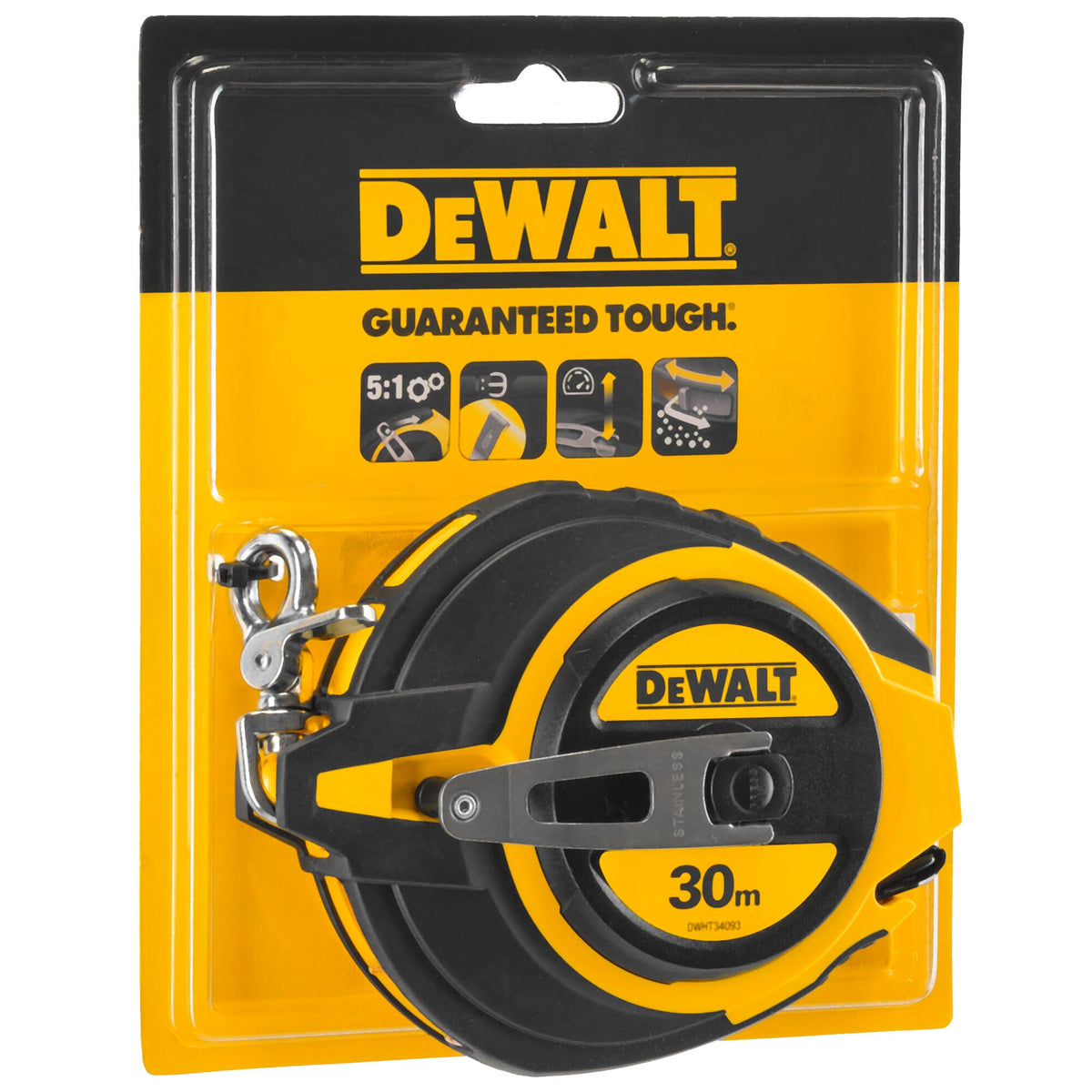 DeWalt DWHT0-34093 — cinta métrica de acero de 30 m